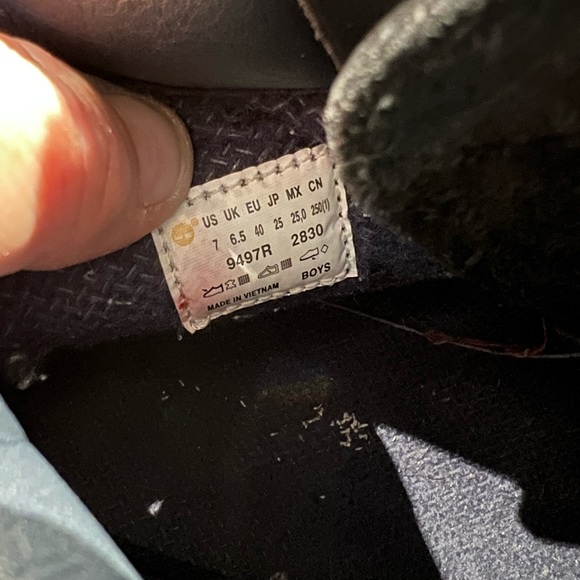 Navy Blue Timberlands Men’s size 7/Women’s size 9. - Picture 5 of 6